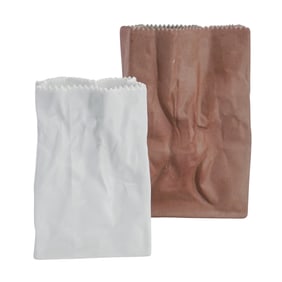 (2pc) Rosenthal Germany Studio-linie Porcelain "Paper Bag" Vases