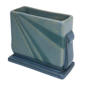 Roseville Futura ''Blue Sunray'' Blue Glaze Ceramic Vase