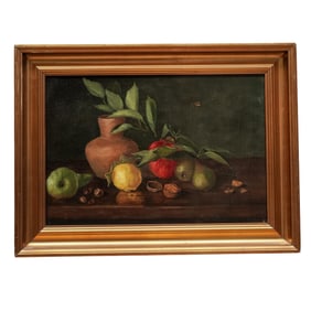 Ellen Johansen (Danish, 1881-1940) Still Life Oil Painting