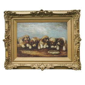 Hester Caster Oil On Wood Panel "Where Is Mother" Painting