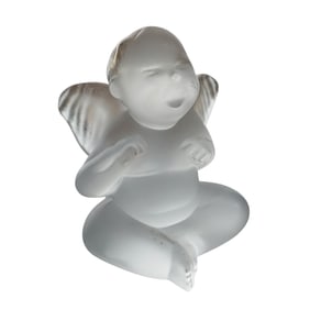 Lalique Crystal Cherub Figure