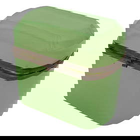 Antique French Green Opaline Glass Box: Antique French Green Opaline Glass BoxLate 19th-Early 20th c., FranceGreen opaline glass hinged dresser box with gilded brass trim.Provenance: Private Pennsylvanian EstateH: 4.5" W: 3" L: 5"