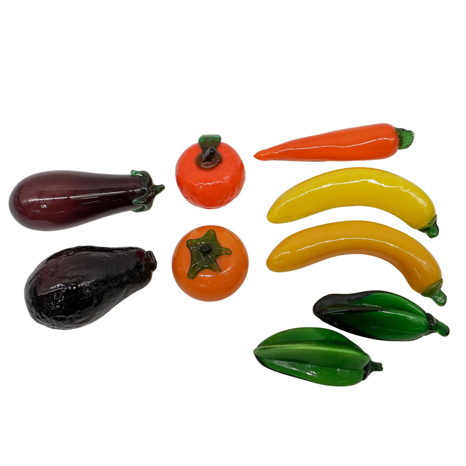 (9pc) Murano Hand-Blown Glass Fruit (1 of 14)