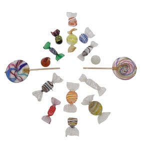 (16 Pc) Vintage Murano Glass Candies