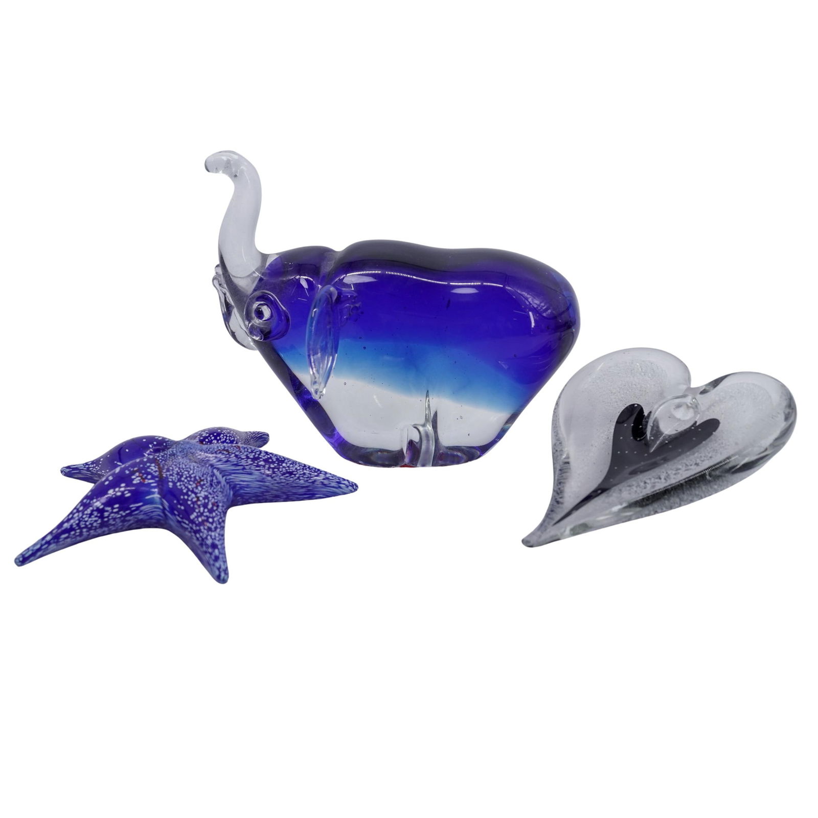 (3 Pc) Signed Art Glass Sculptures (1 of 12)