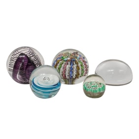 (5pc) Group of Glass Paperweights