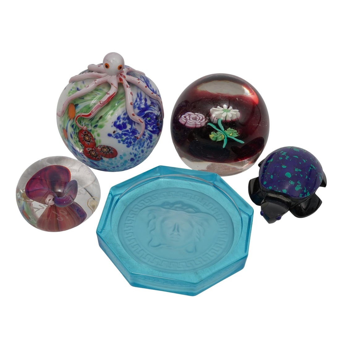(5 pcs) Group of Glass Paperweights (1 of 9)