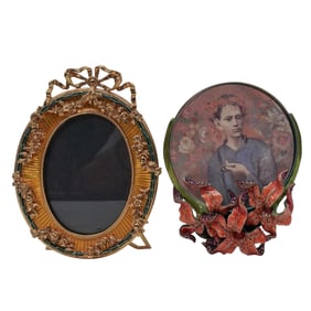 (2 Pc) Faberge & Jay Strongwater Floral Picture Frames