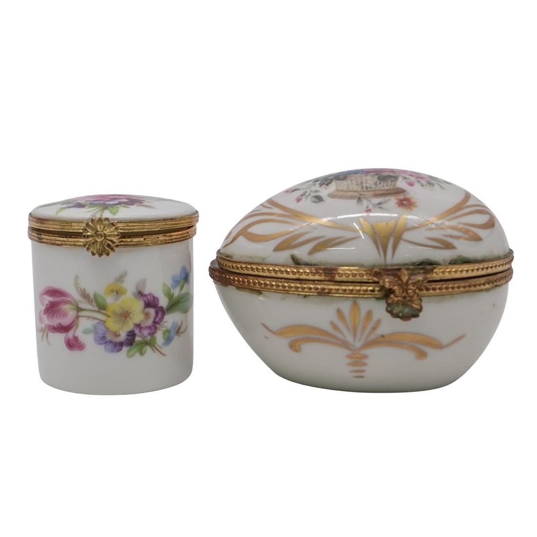 (2 pcs) Limoges France Porcelain Trinket Boxes (1 of 15)