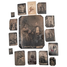 (15 pcs) Assorted Antique Photographs and Tin Types