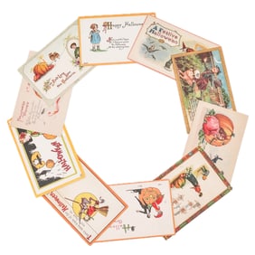 (10 pcs) Antique/Vintage Halloween Postcards