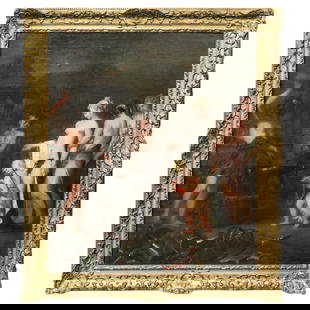 Antique "Venus And La Fragua De Vulcano Oil Painting: Antique "Venus And La Fragua De Vulcano Oil Painting19th Cent.ContinentalThe painting is a recreation of the theme widely