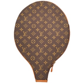 Louis Vuitton Monogrammed Leather Tennis Racket Cover