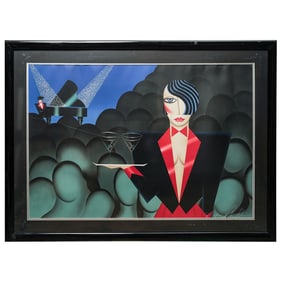 Robin Morris (American, b. 1953) "Alone in a Crowd" Lithograph