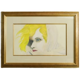 Signed "Lewis" Pencil on Paper Drawing