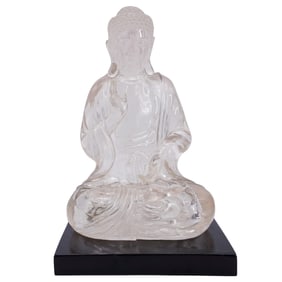 Vintage Lucite Statue of a sitting Buddha