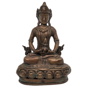 Bronze Seated Amitayus Buddha Figure
