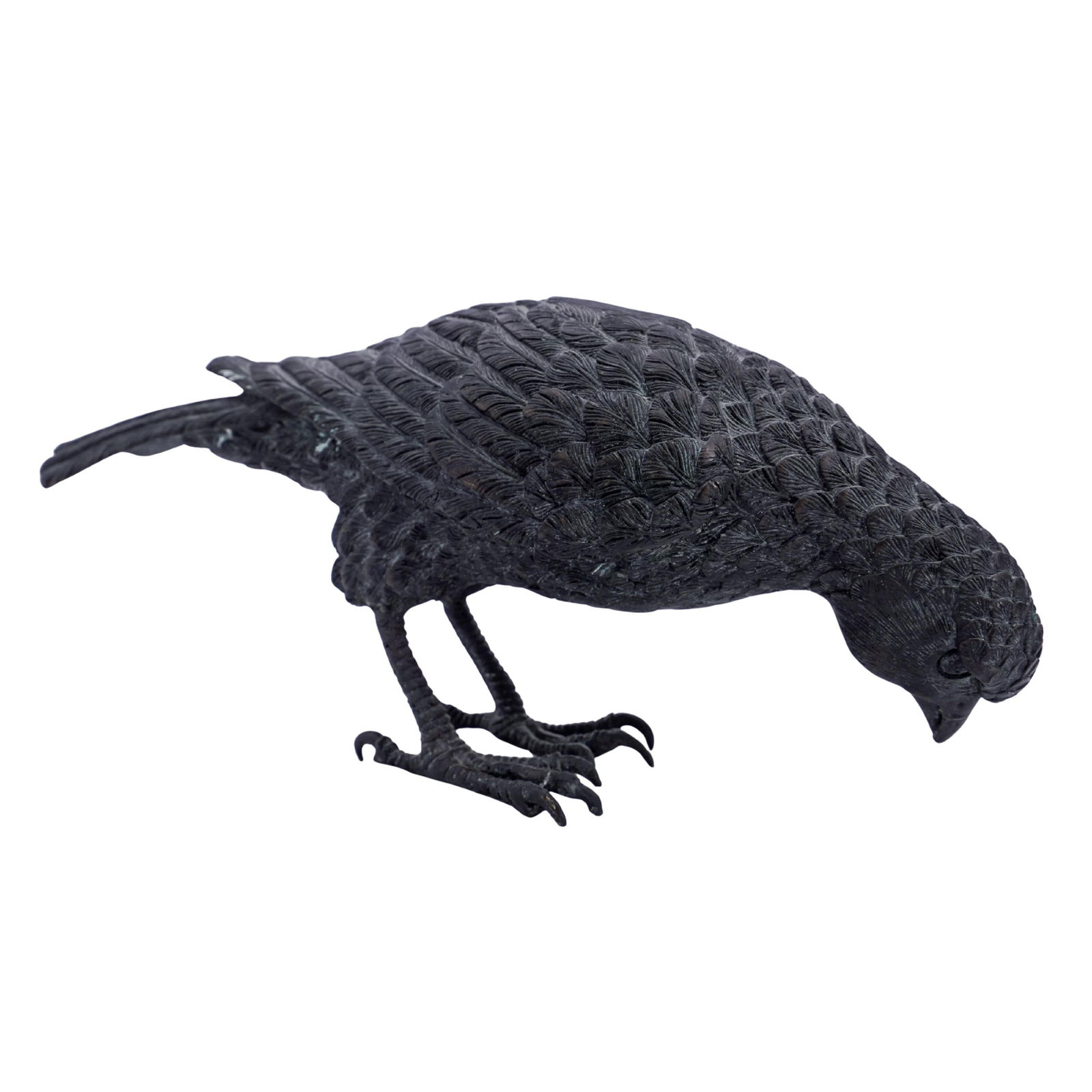 Vintage Cast Bronze Bird of Prey Statue (1 of 4)