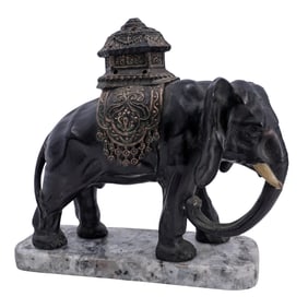 Vintage Bronze Elephant Incense Burner