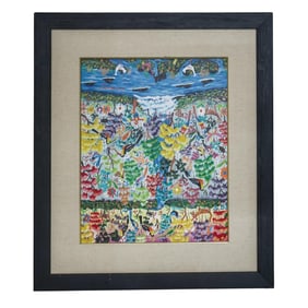 Eliseo Ramoategui (20th Century) "Selva Alegre" Painting on Canvas