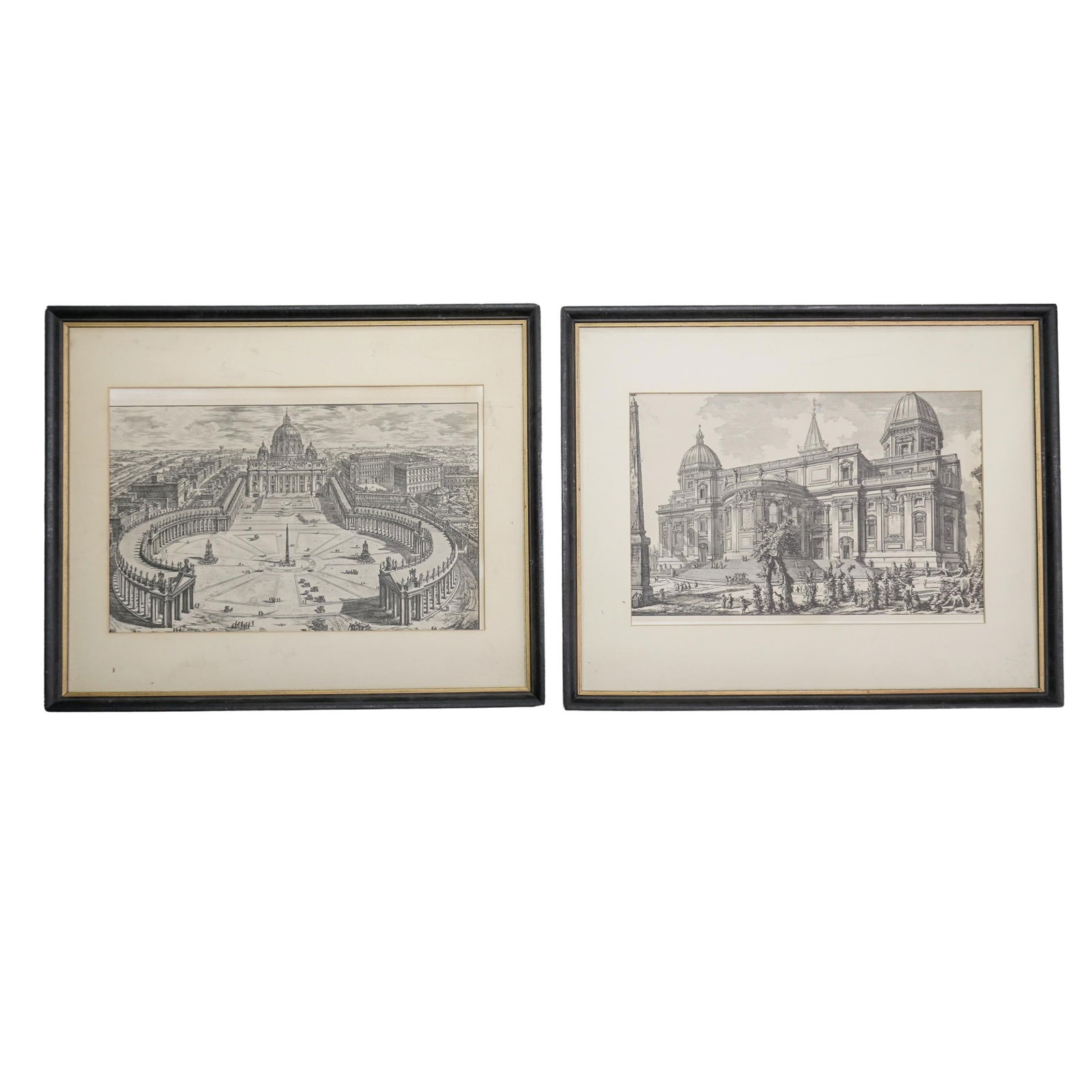 (2pc) Antique Architectural Etchings (1 of 7)