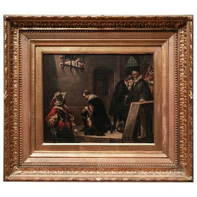 Signed Carlotti After Paul Delaroche "The Earl of Strafford Going to Execution" Painting