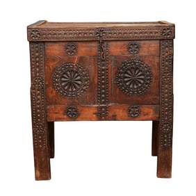 Antique Northern Algeria Kabylian Wooden Berber Trunk