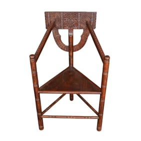 Mid 20th Cent. Swedish Primitive Monk Chair