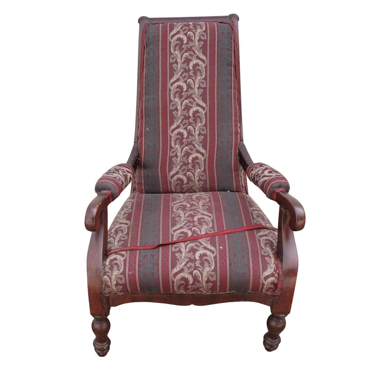 Late 19th Cent. English Sleepy Hollow Upholstered Armchair (1 of 7)