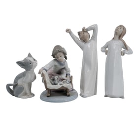 (4pc) Group of Lladro Porcelain Figurines