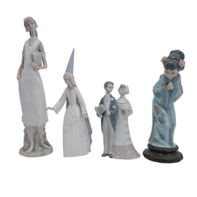 (4 pc) Group of Lladro Porcelain Figures
