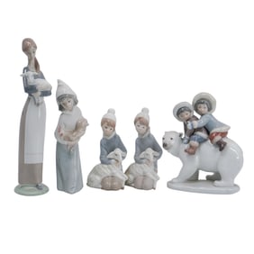 (5pc) Group of Lladro Porcelain Figurines