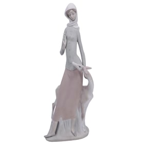 Nao ''Diana & Fawn'' Bisque Porcelain Figurine