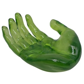 MCM Green Acrylic Hand Sculpture