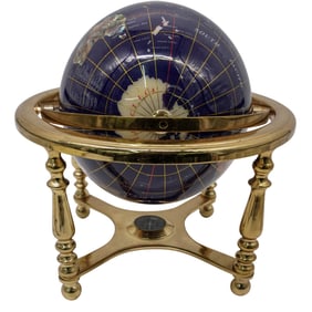Semi-Precious Stone Inlaid Globe