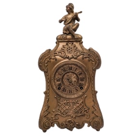 19th Cent French Mantel Gothic Style Clock
