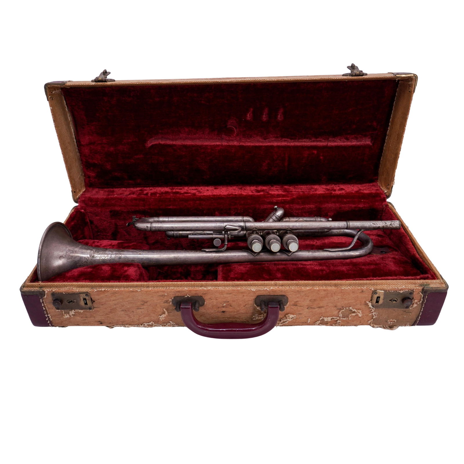 Antique Frank Holton & Co. Trumpet & Hard Case (1 of 11)