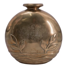 Dolbi Cashier Floral Brass Vase