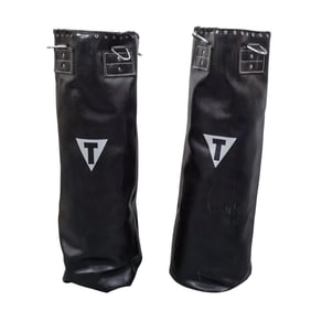 Pair of Title Boxing Leather and Chromed Steel Boxing Bags