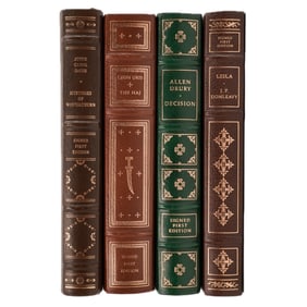 (4pc) First edition Leather Hardcover Classics Bound Books