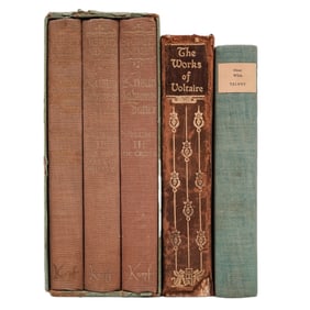(5 pcs) Vintage Hardcover Volumes; Wilde, Voltaire, Undset