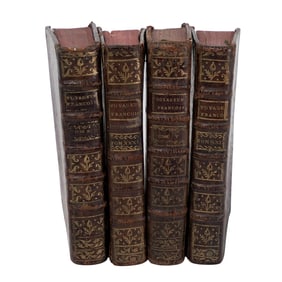 (4 pcs) Antique Hardcover Voyageur Francois A Paris Volumes
