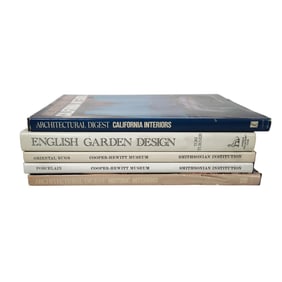 (5 pcs) Vintage Architectural and Interior Design Hardcover Volumes