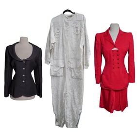 (4 pcs) Vintage Designer Ladies Jackets, Dresses, Bottoms