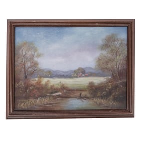 J. Nardiello "Secluded Cottage" Oil Painting