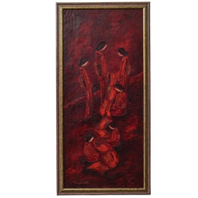 Campanella Signed Oil on Canvas Painting