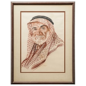 A. Yesudian Pastel Charcoal on Paper