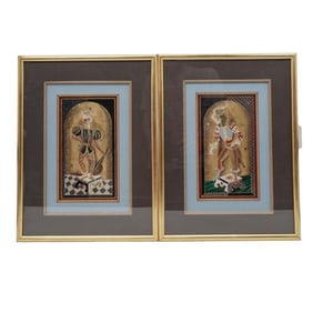 (2 Pc) Jean Theodore Hanau (French/American, 1899-1966) Mixed Media Artworks