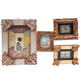 (4 pcs) Pietro Rapisarda (Italian, 20th-21st cent.) Miniature Paintings