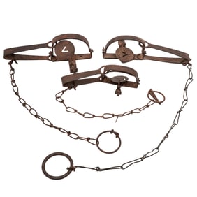 (3pc) Vintage Long Spring Steel Animal Traps